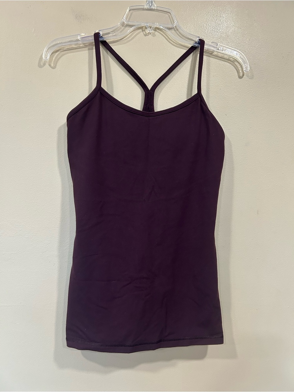 Lululemon Tank Top Shirt Burgundy Built In Bra Size 6
